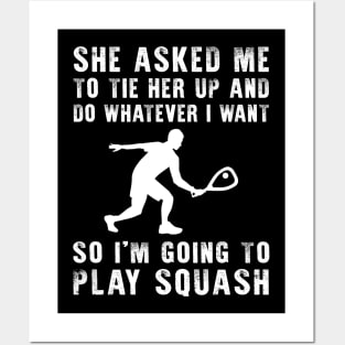 Squash the Laughter: Unleash Your Playful Racquet Skills! Posters and Art